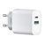Зарядний пристрій XO L65 2.4A з двома USB портами і кабелем Lightning, Білий 77714248 фото