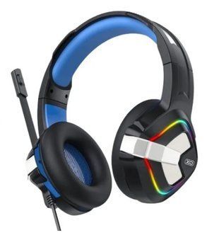 Наушники игровые XO GE-08, проводные, с микрофоном и LED RGB подсветкой, черный 77714312 фото