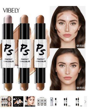 Хайлайтеры для лица Highlight Stick 2в1 с двумя оттенками 77714089 фото