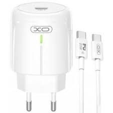 Мережевий зарядний пристрій XO L116 PD30W/QC18W (1USB-C + 1USB-A) із швидкою зарядкою та кабелем Lightning, Білий 77714232 фото