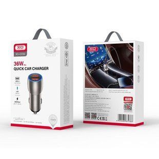 Автомобильное зарядное устройство XO CC52 с двумя USB портами QC3.0 36W, стандартное 77713849 фото