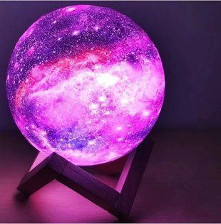 Нічник Місяць 3D з пультом, 3D Moon Night Light, 13 см 77714167 фото