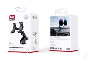 Автотримач XO C117, з присоскою для центральної консолі та скла, чорний 77714365 фото