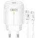 Сетевое зарядное устройство XO L116 PD30W/QC18W (1USB-C + 1USB-A) с быстрой зарядкой и кабелем micro, Белый 77714233 фото
