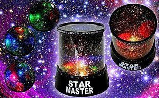 Нічний проектор зоряне небо H-28305 Star Master, чорний, 11*12.5 см 77712485 фото