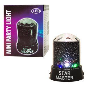 Нічник проектор зоряне небо Star Master, чорний, 11*14 см 77712483 фото