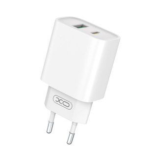 Сетевое зарядное устройство XO CE02A PD20W+QC18W с быстрой зарядкой, сертифицировано CE, Белый 77713865 фото