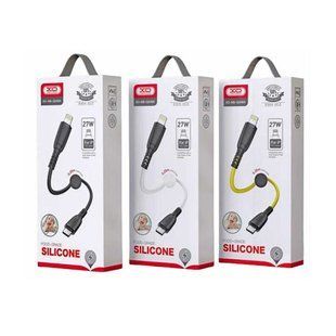 Кабель XO NB247 Suluo Series Portable Silicone 6A Type-c Data Cable L=25cm with Cable Clip, Чорний 77714377 фото