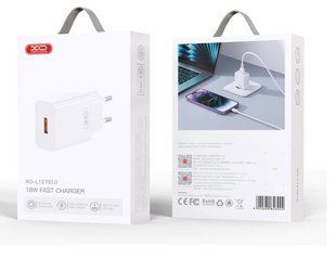 Сетевое зарядное устройство XO L129 20W PD с быстрой зарядкой, Белый 77714241 фото