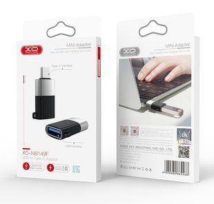 Переходник XO NB149-F, USB2.0 to TYPE C, черный 77713870 фото