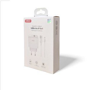 Сетевое зарядное устройство XO L136 PD20W 1USB-C с быстрой зарядкой и кабелем Type-C, Белый 77714443 фото