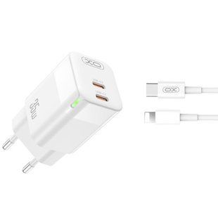 Сетевое зарядное устройство XO CE10 1USB-C PD 65W с быстрой зарядкой, Белый 77714210 фото