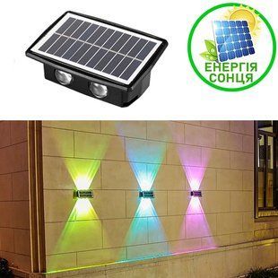 Уличный светильник 4LED RGB на солнечной батарее с изменяющимися цветами 77714160 фото