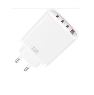 Сетевое зарядное устройство XO L100 4USB с быстрой зарядкой 1USB QC3.0 + 3USB 2.4A, Белый 77714431 фото